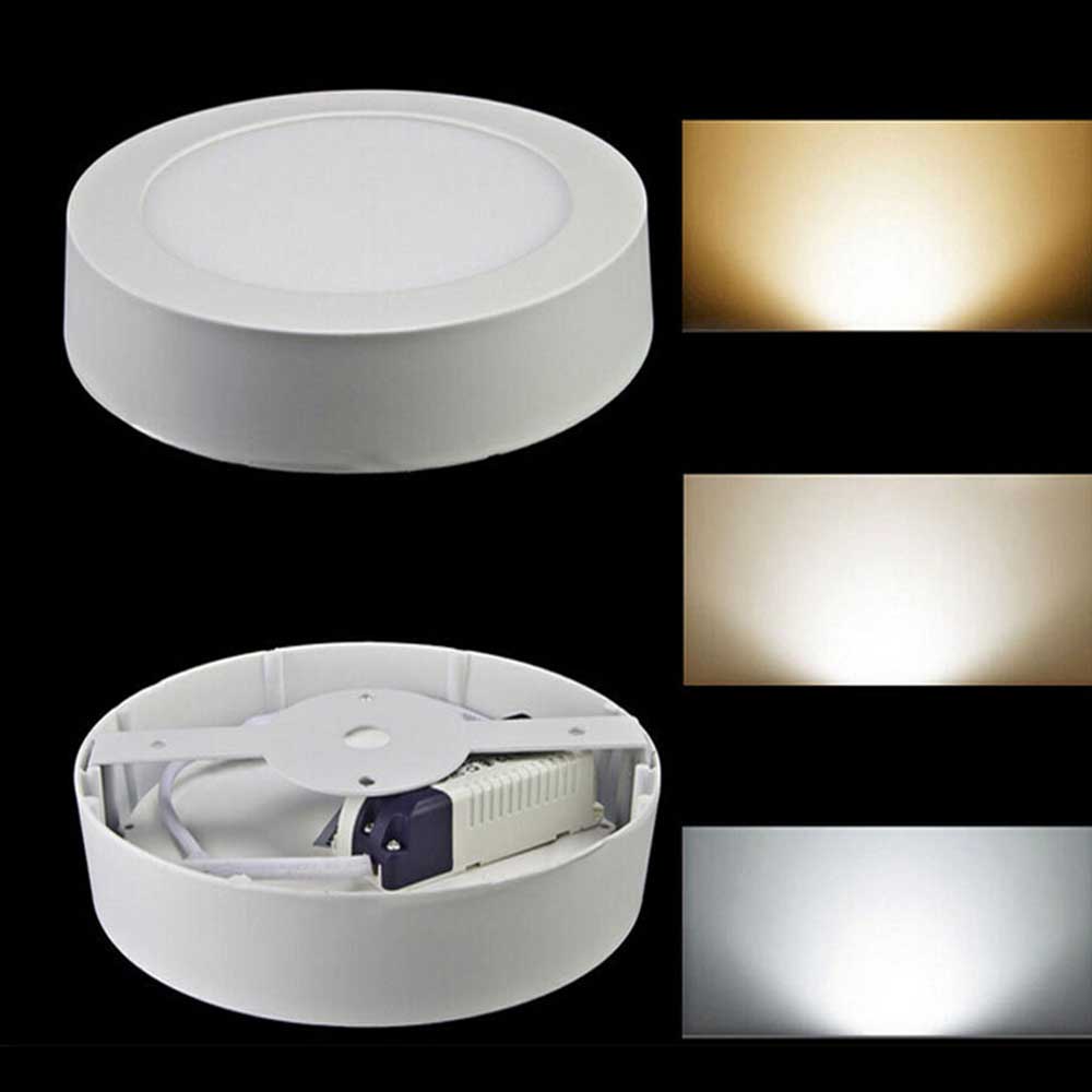  Mini Panel Surface 12W Round 3000K 2yrs wnty
