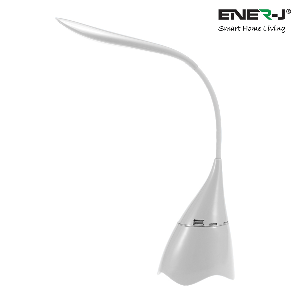 LED Table Lamp with Bluetooth Speaker - White