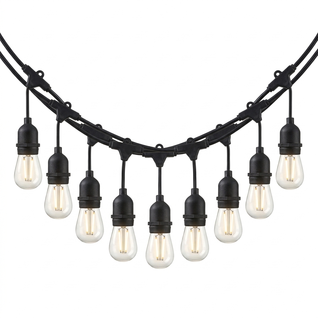 LED Filament Bulb String Light Kit 10.2 meters (inc 10x2W Filament LED Lamps)