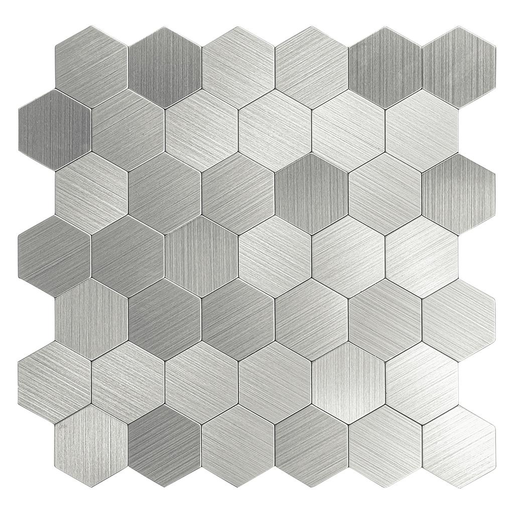 BRITWALL Stick-On Aluminium Splashback Tile – Large HexaStyle 288 × 290 × 4mm