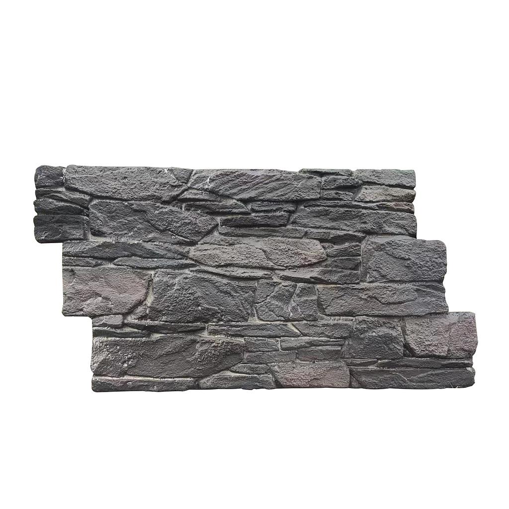 Rustic Stacked Slate PU Wall Panel – Charcoal Finish Size:1500*750*60mm
