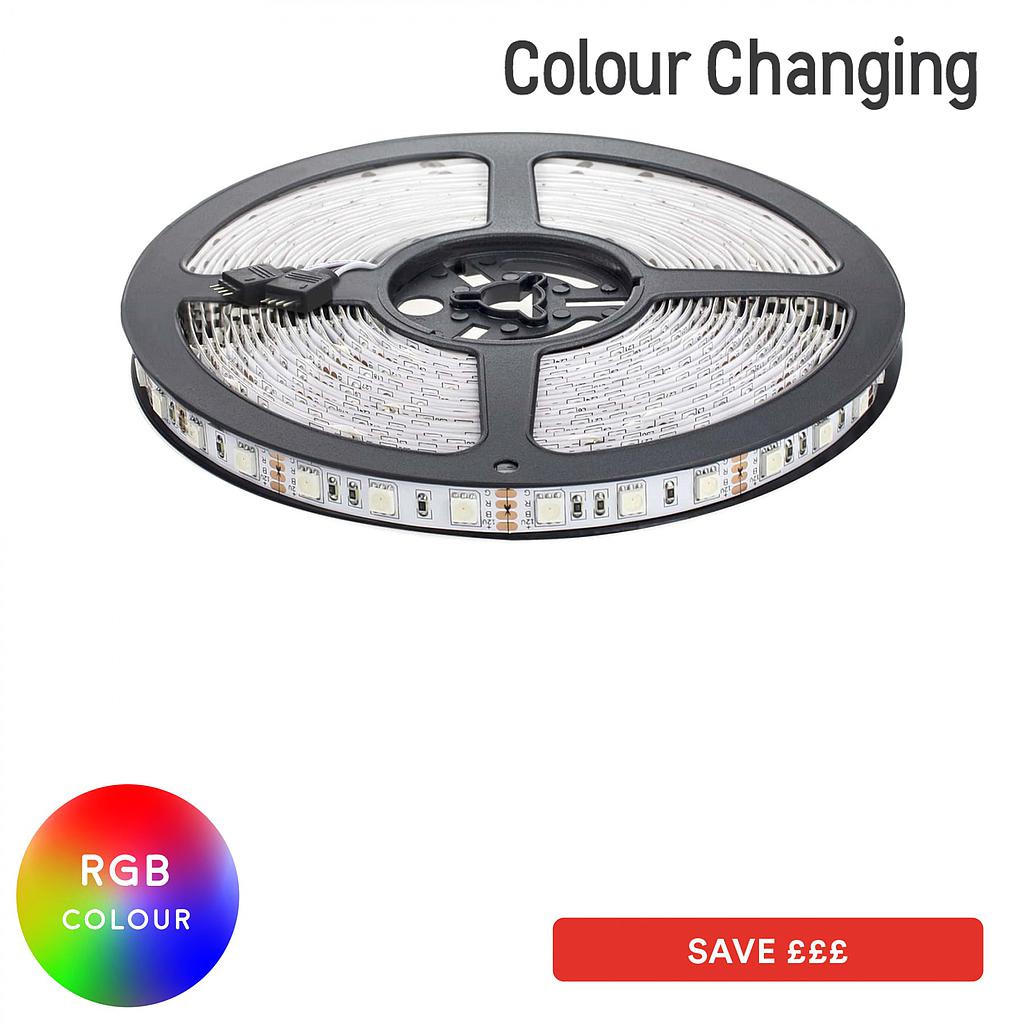 LED Flex Strip 5m roll- SMD 5050 (60) RGB IP20