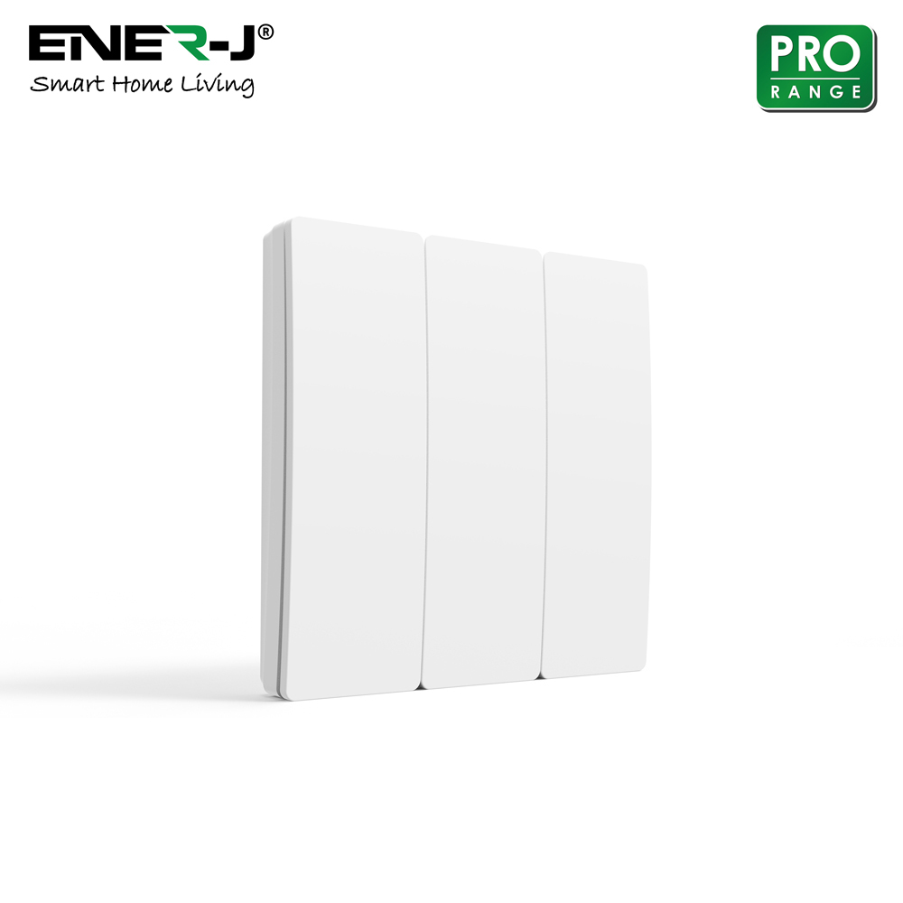 3 Gang Wireless Kinetic Switch White Body (Eco Range)