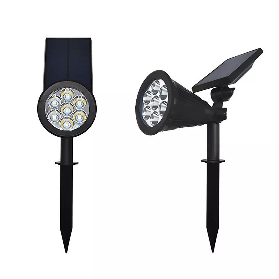 7W Solar Spike Garden Light, 1800 mAh battery, 5.5V 1.5W Solar Panel, IP44, 6000K