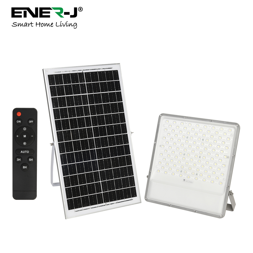 300W LED Floodlights with Solar Panels, 35.5W Solar Panel, 30AH Battery, 3000 lumens