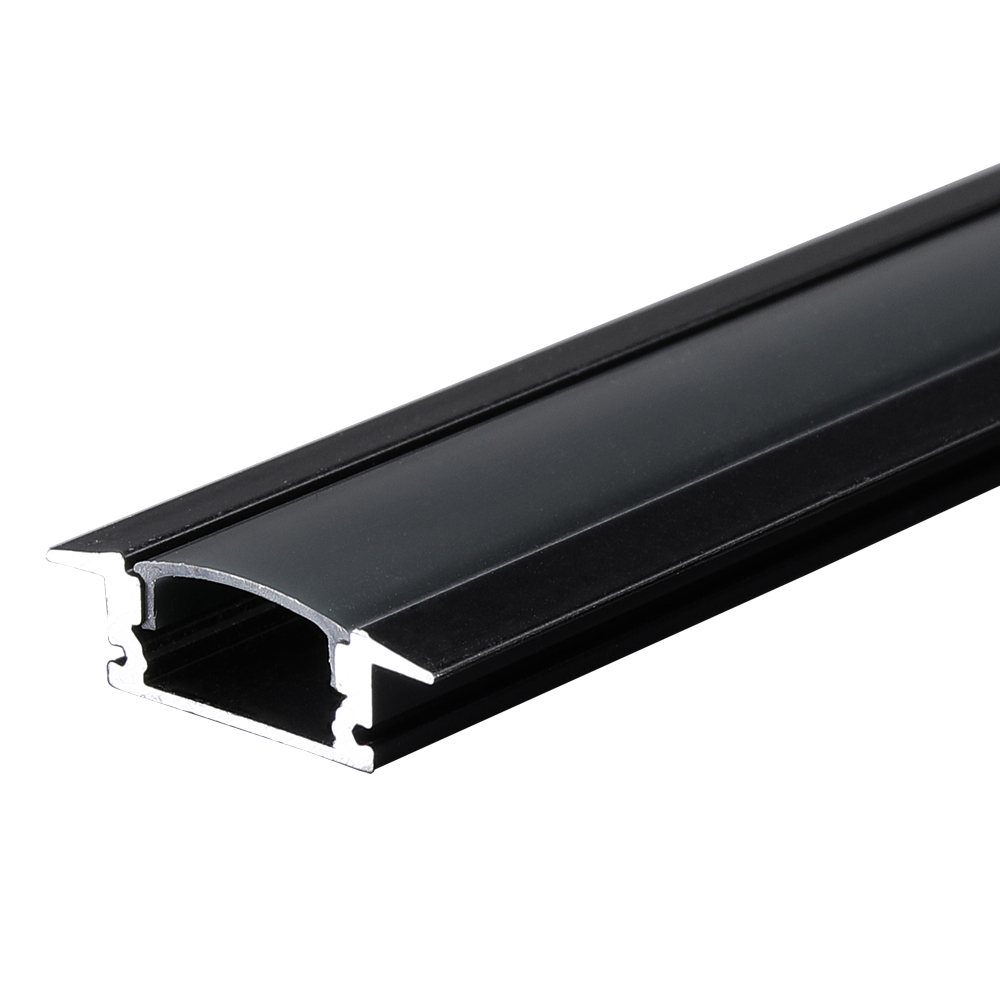 24.5mm x 6.85mm Aluminum Channel Profile with PC Cover - 2m Length (0.95mm Thickness)