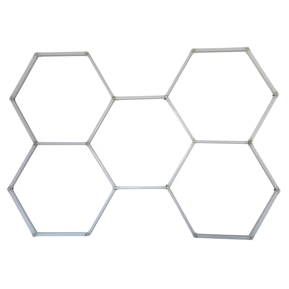 160W Car Showroom Lights with 5 Hexagon design, CCT switchable through on-off switch
