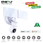 Wi-Fi Outdoor Security Kit with IP Camera and twin LED Floodlight, 2 way audio, White