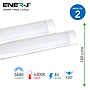 45W Prismatic LED Tube Batten complete fitting 1.5m, 4000 lumens, 6500K (pack of 2 units)